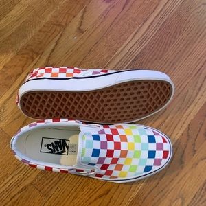 Vans Shoes - Women’s Vans Colorful Checkered Slip On Shoe Vans Shoes - Women’s Vans Colorful Checkered Slip On Shoe